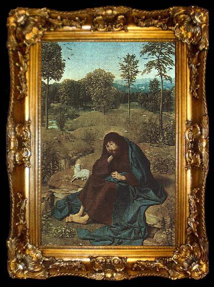 framed  Geertgen Tot Sint Jans John the Baptist in the Wilderness, ta009-2